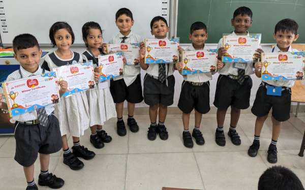 Certificate award ceremony for The SIP Arithmetic Genius All India School Contest, Season 9