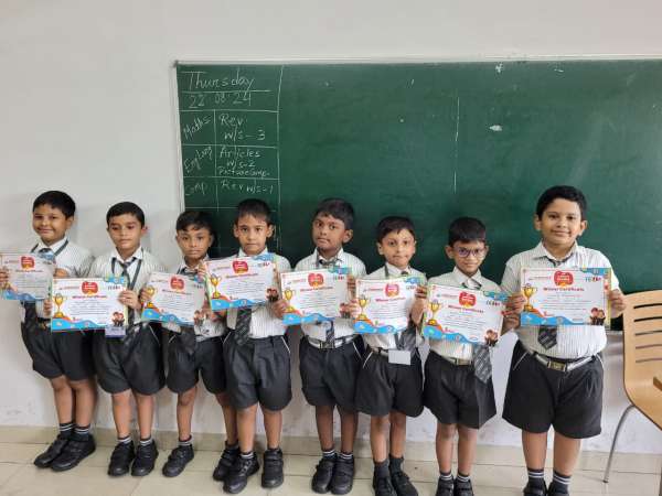 Certificate award ceremony for The SIP Arithmetic Genius All India School Contest, Season 9