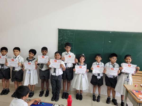 Certificate award ceremony for The SIP Arithmetic Genius All India School Contest, Season 9