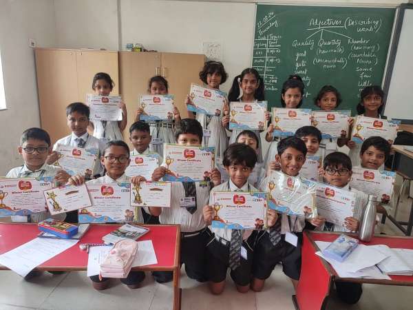 Certificate award ceremony for The SIP Arithmetic Genius All India School Contest, Season 9