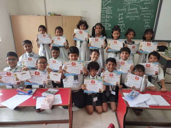 Certificate award ceremony for The SIP Arithmetic Genius All India School Contest, Season 9