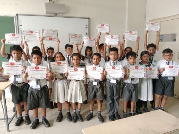 Certificate award ceremony for The SIP Arithmetic Genius All India School Contest, Season 9