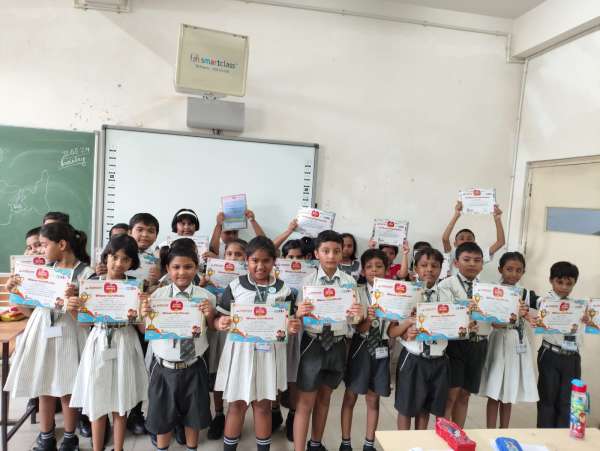 Certificate award ceremony for The SIP Arithmetic Genius All India School Contest, Season 9