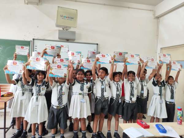 Certificate award ceremony for The SIP Arithmetic Genius All India School Contest, Season 9