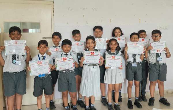 Certificate award ceremony for The SIP Arithmetic Genius All India School Contest, Season 9