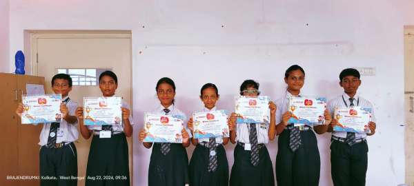 Certificate award ceremony for The SIP Arithmetic Genius All India School Contest, Season 9