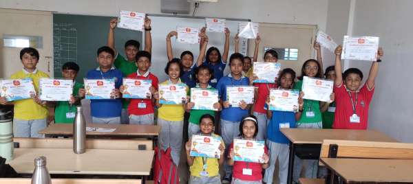 Certificate award ceremony for The SIP Arithmetic Genius All India School Contest, Season 9