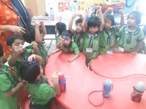 STEM experiment done by our Lower Nursery students