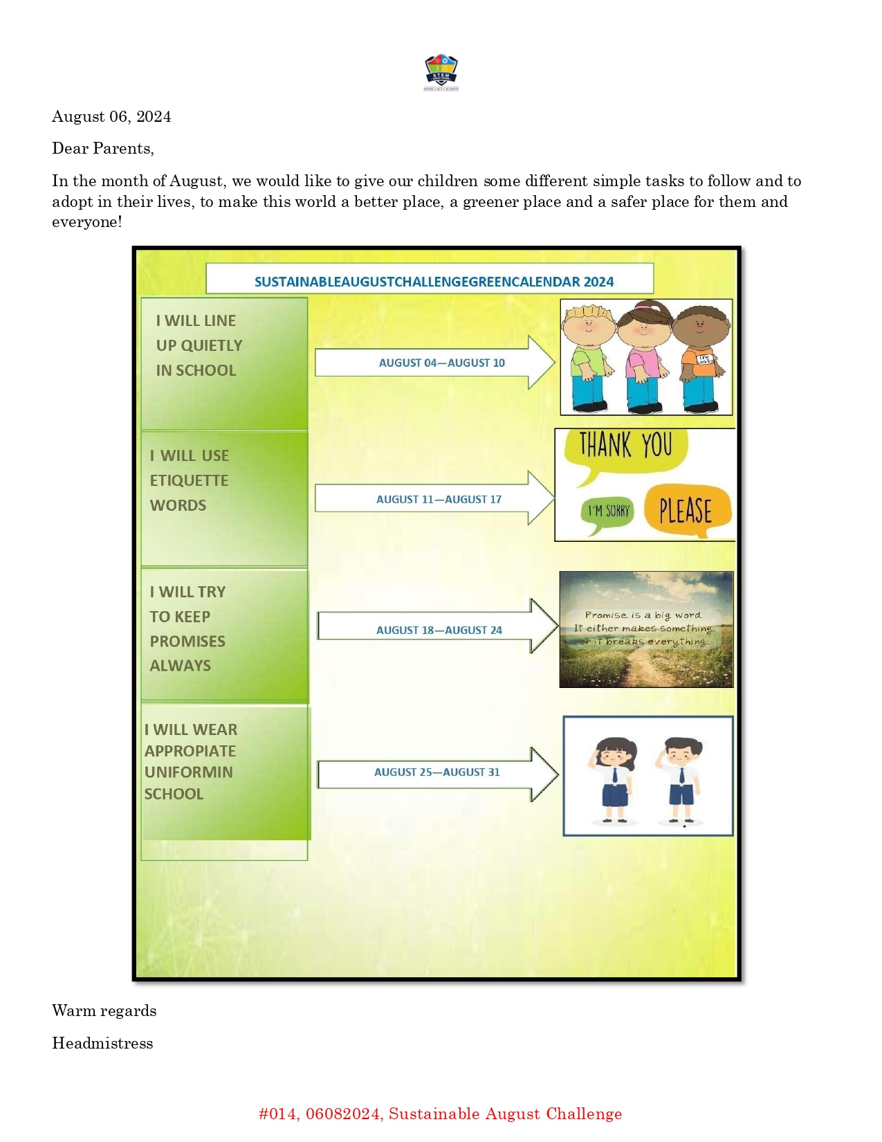 Sustainable August Challenge