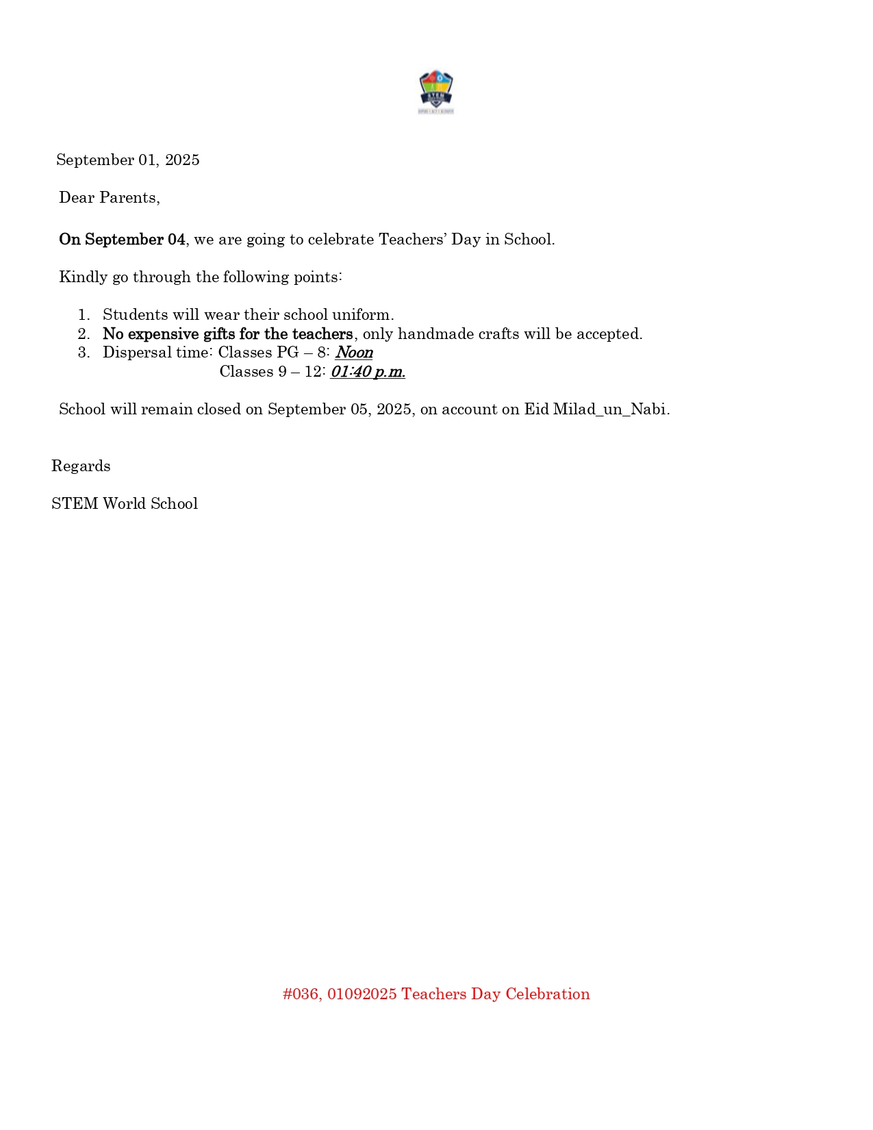 #036 01092025 Teachers Day Celebration