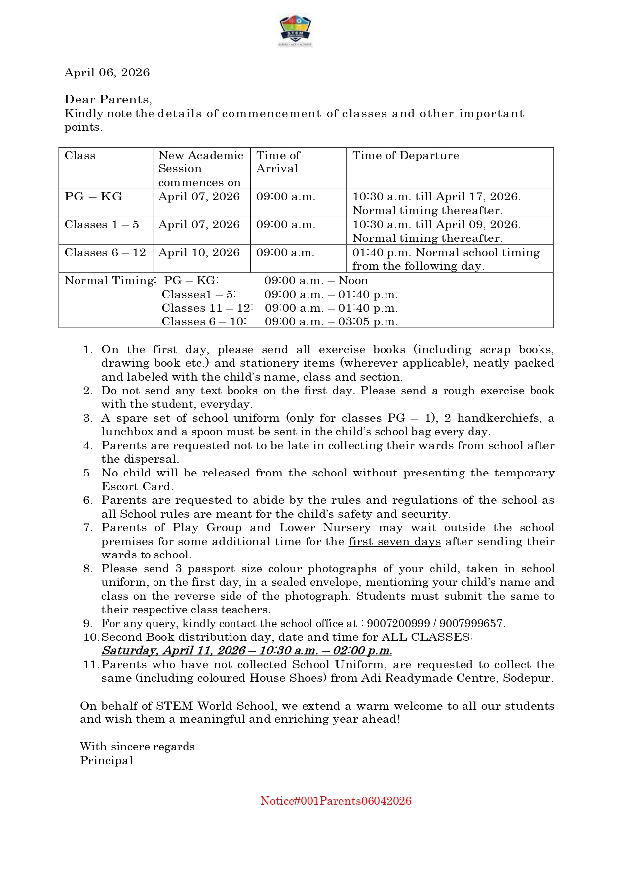 Notice#001 Parents 06042026